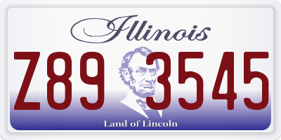 IL license plate Z893545