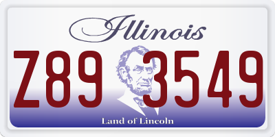 IL license plate Z893549