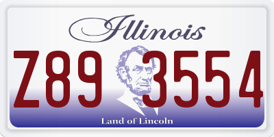 IL license plate Z893554