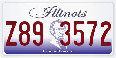 IL license plate Z893572