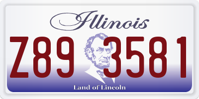 IL license plate Z893581