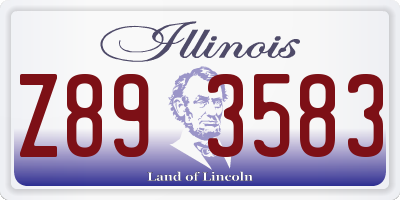 IL license plate Z893583