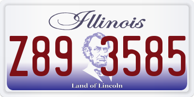 IL license plate Z893585