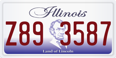 IL license plate Z893587