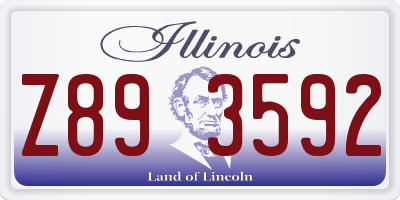 IL license plate Z893592