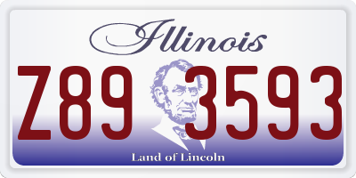 IL license plate Z893593