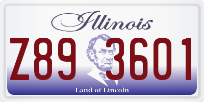 IL license plate Z893601