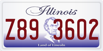 IL license plate Z893602
