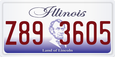 IL license plate Z893605