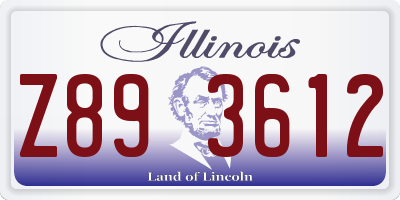IL license plate Z893612