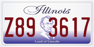 IL license plate Z893617