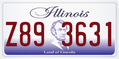 IL license plate Z893631