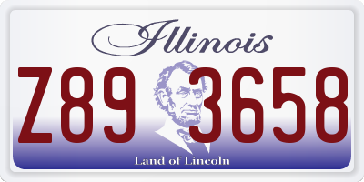IL license plate Z893658