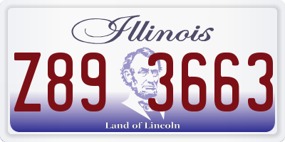 IL license plate Z893663
