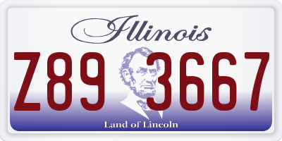 IL license plate Z893667