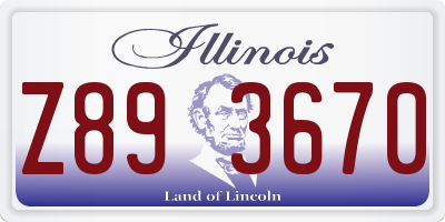 IL license plate Z893670