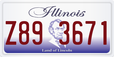 IL license plate Z893671