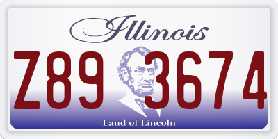 IL license plate Z893674