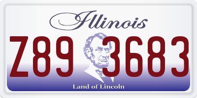 IL license plate Z893683