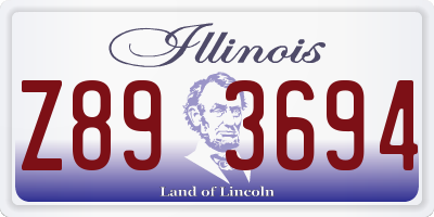 IL license plate Z893694