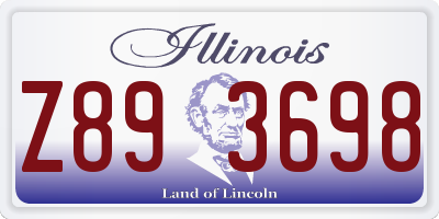 IL license plate Z893698