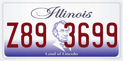 IL license plate Z893699