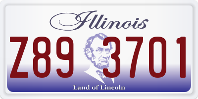 IL license plate Z893701