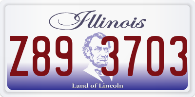 IL license plate Z893703