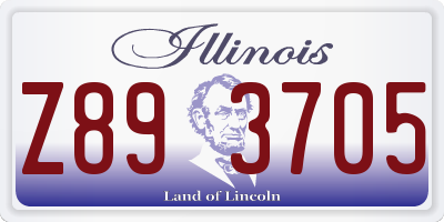 IL license plate Z893705