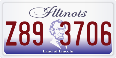 IL license plate Z893706