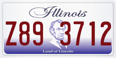 IL license plate Z893712