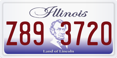 IL license plate Z893720