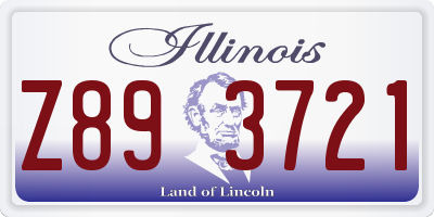 IL license plate Z893721
