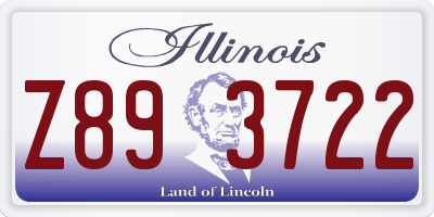 IL license plate Z893722