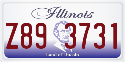 IL license plate Z893731