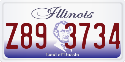 IL license plate Z893734
