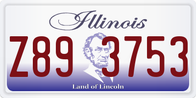 IL license plate Z893753