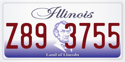 IL license plate Z893755