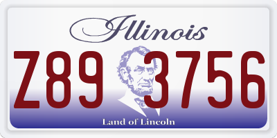 IL license plate Z893756