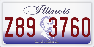 IL license plate Z893760