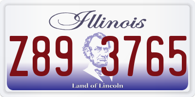 IL license plate Z893765