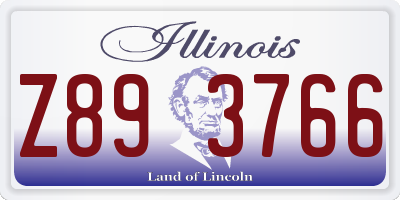 IL license plate Z893766