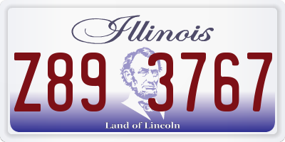 IL license plate Z893767