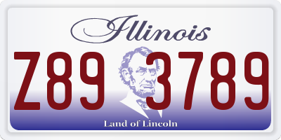 IL license plate Z893789