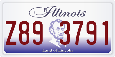 IL license plate Z893791
