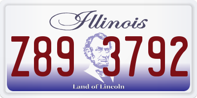 IL license plate Z893792