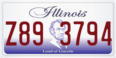 IL license plate Z893794