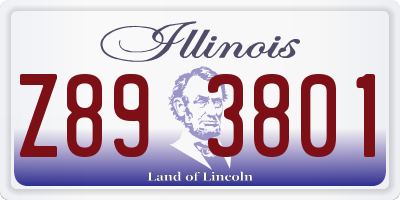 IL license plate Z893801