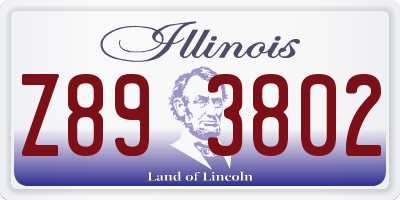 IL license plate Z893802