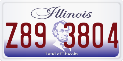 IL license plate Z893804